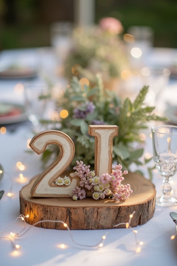 personalized wedding table decor