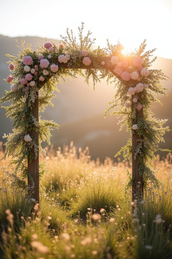 photograph wildflower arch creatively