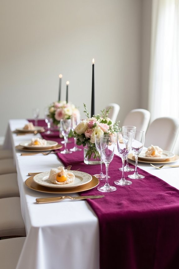 plum and gold elegance