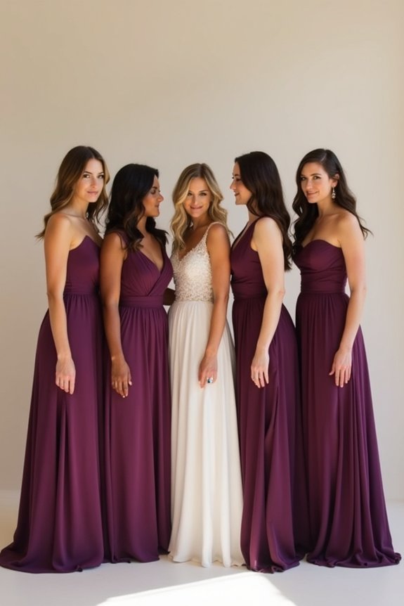 plum dresses for diverse skin