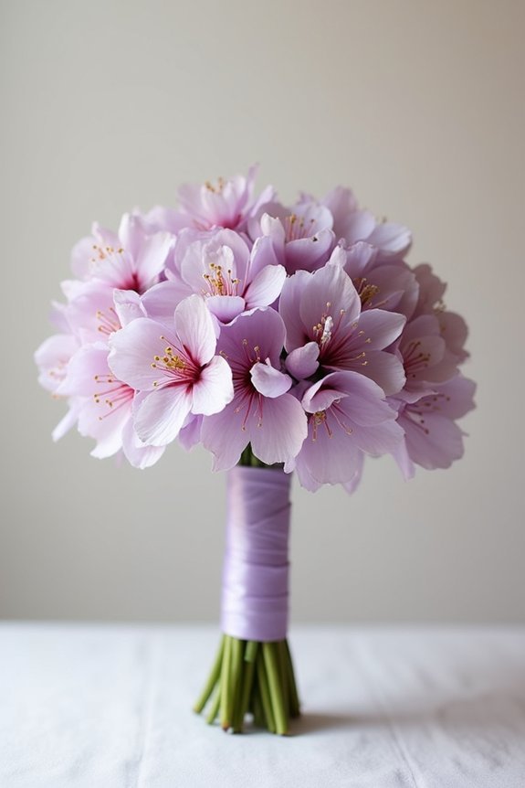 plum floral bouquet combinations