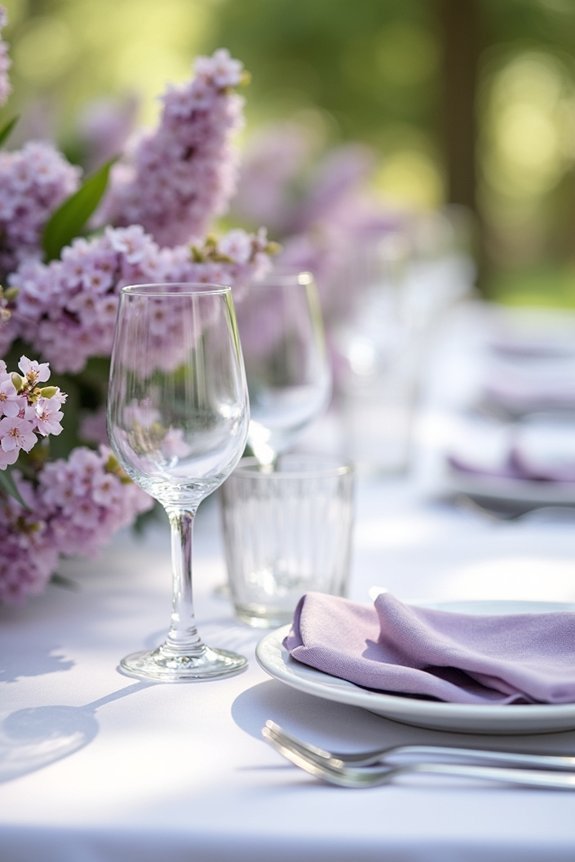 plum flower wedding decor