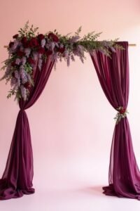 plum wedding arch inspirations