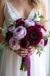 plum wedding bouquet inspiration