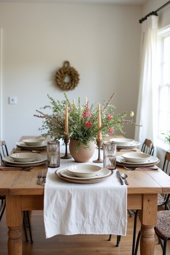 polished rustic country table
