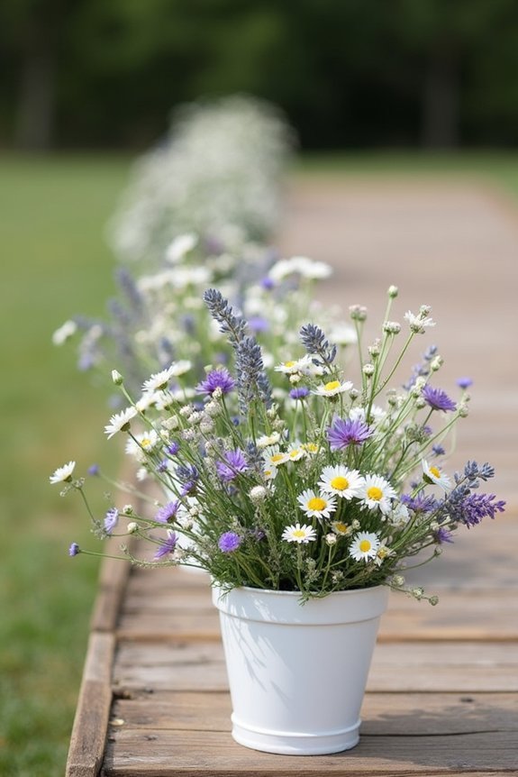 potted blooms enhance ceremonies