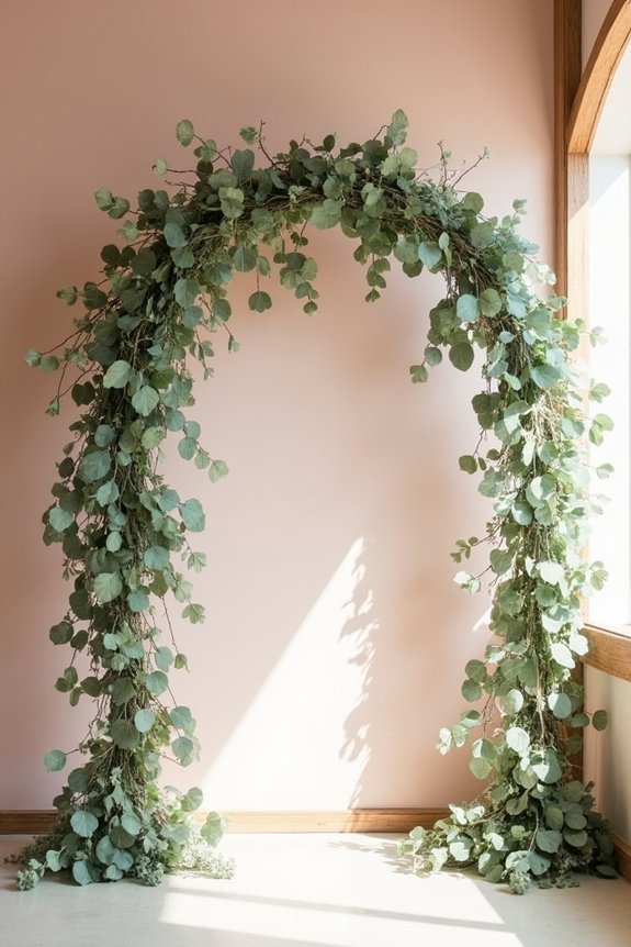 prepare fresh eucalyptus arch