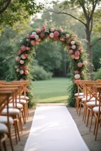 protea wedding aisle decor
