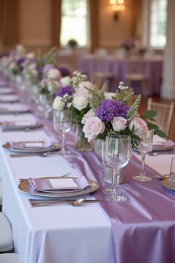purple and mauve accents