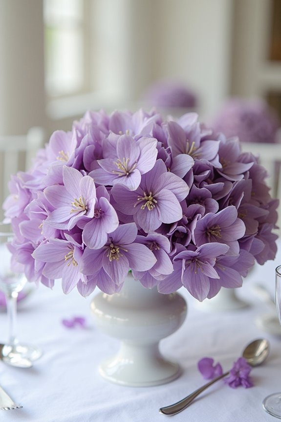 purple floral layering techniques
