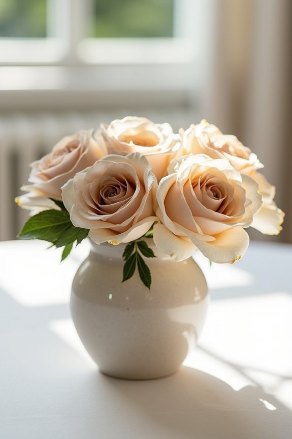 quicksand roses enhance arrangements