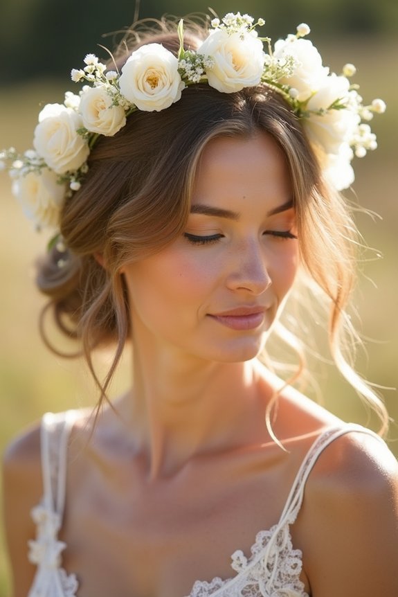 ranunculus crown bridal styles