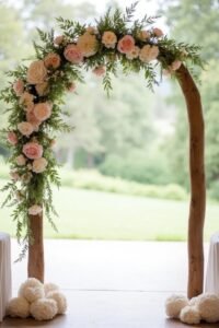 ranunculus wedding aisle decor