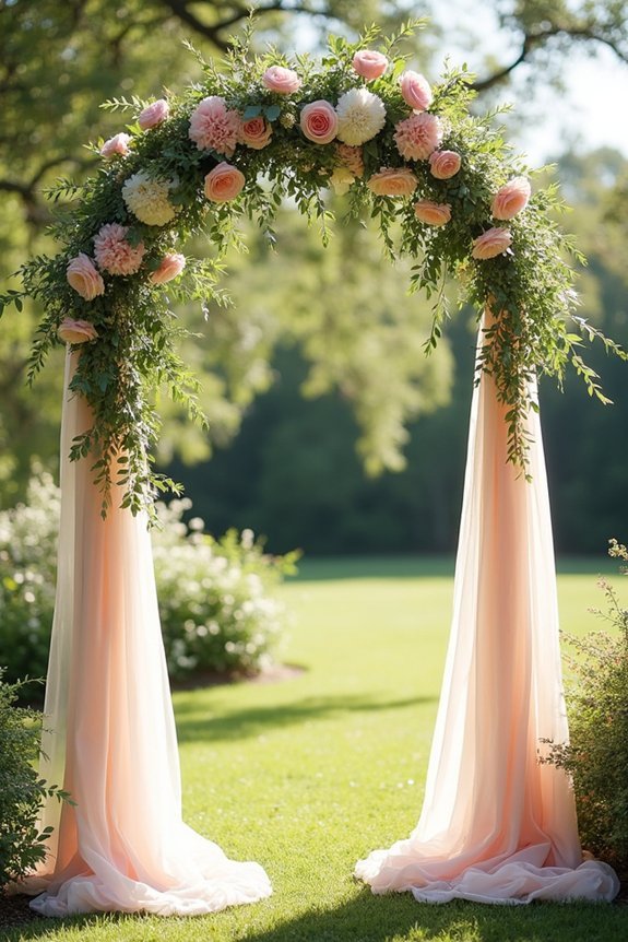 ranunculus wedding arch inspiration