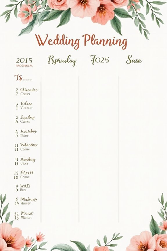 realistic wedding d cor timeline
