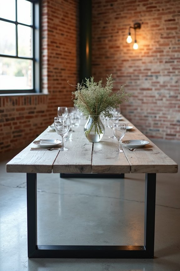 reclaimed wood and steel
