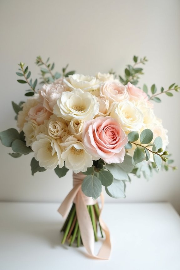 romantic blush hydrangea bouquet