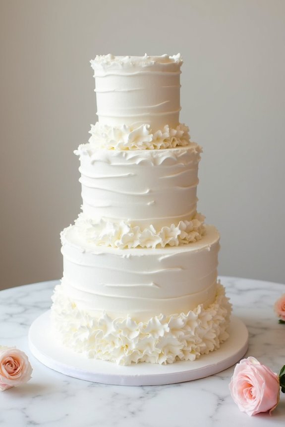 romantic cake textures detailed