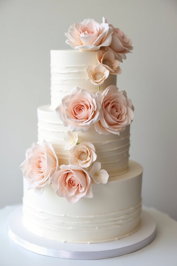 romantic champagne cake design
