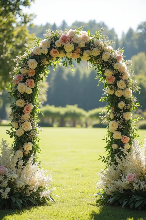 romantic floral arch design