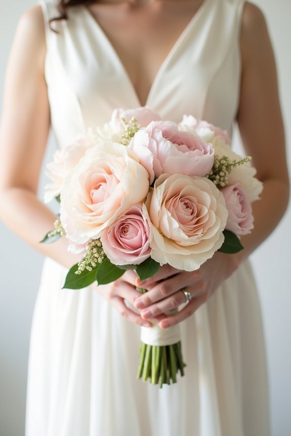 romantic floral bouquet pairing