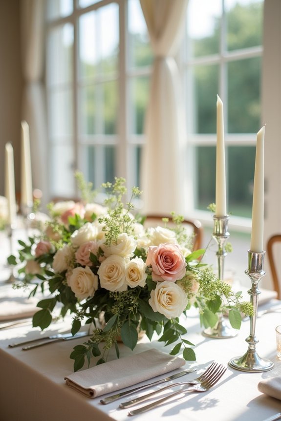 romantic floral centerpiece design