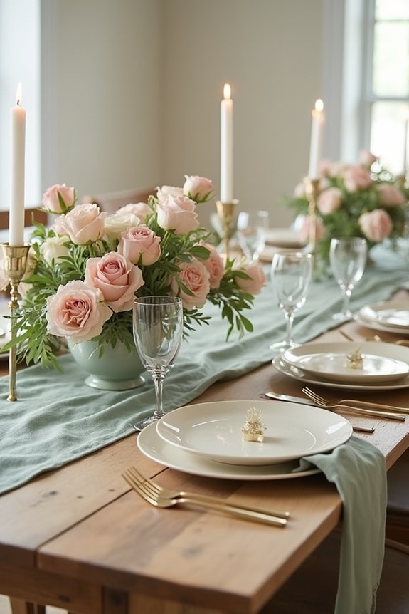 romantic garden inspired tablescape
