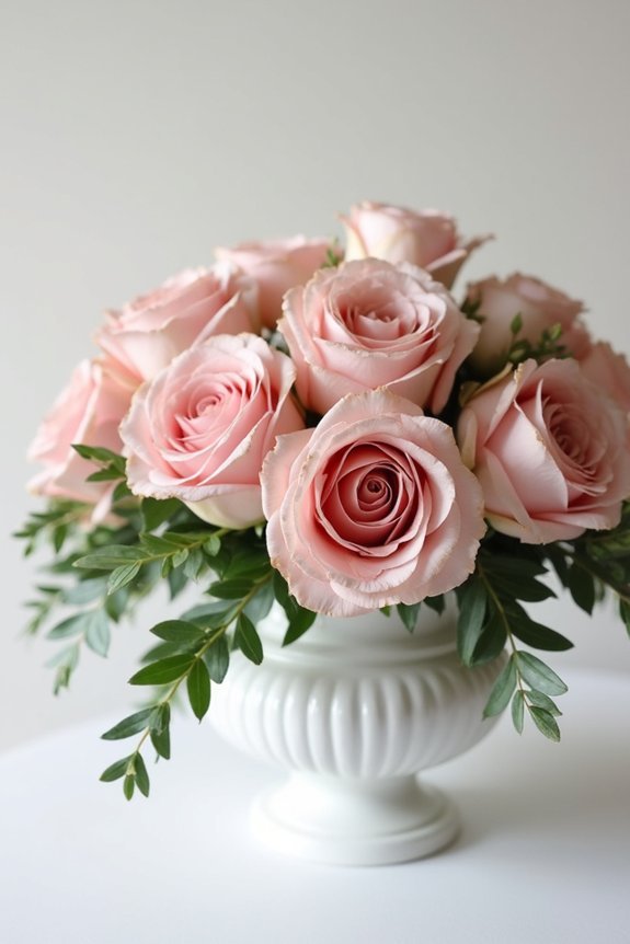 romantic garden rose arrangements
