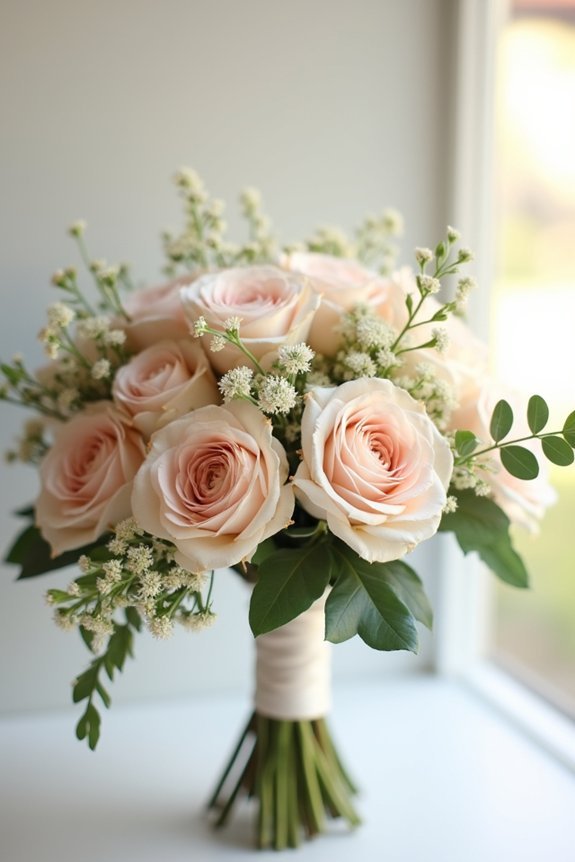 romantic garden rose bouquets