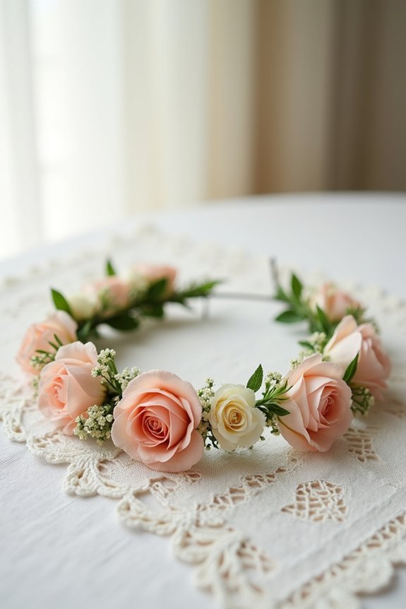 romantic garden rose crown