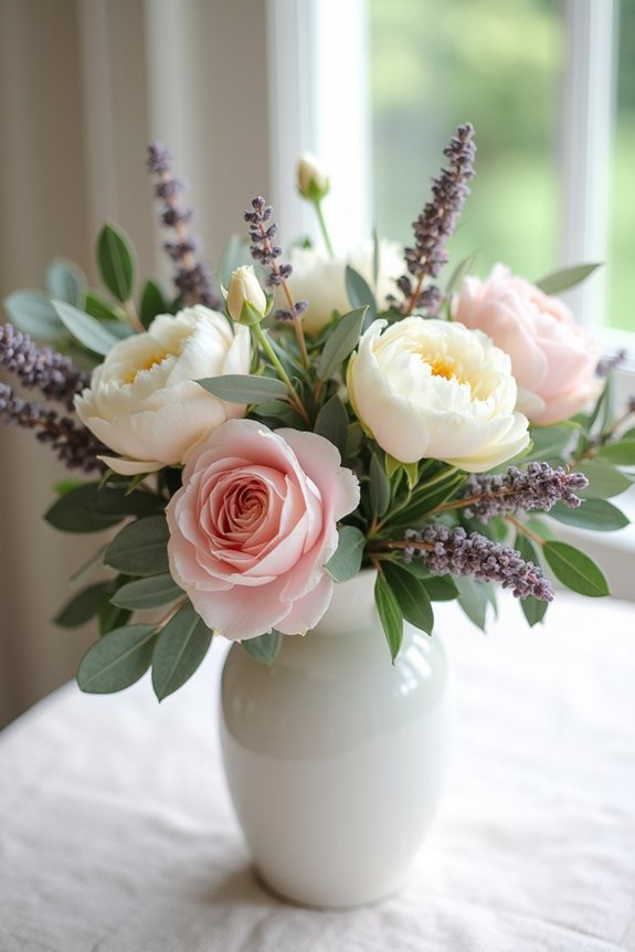 romantic garden style flowers