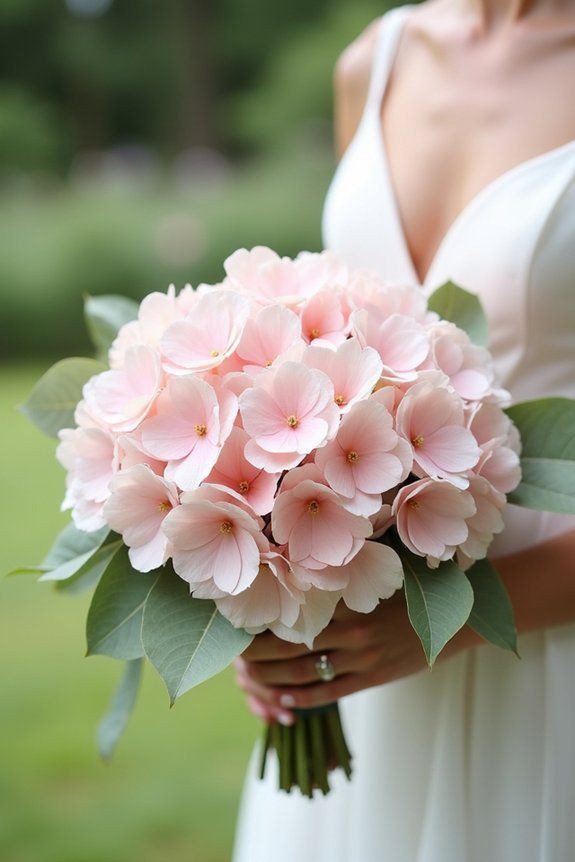 romantic hydrangeas for bridesmaids