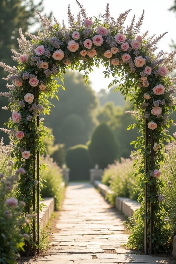 romantic iron arch arrangements