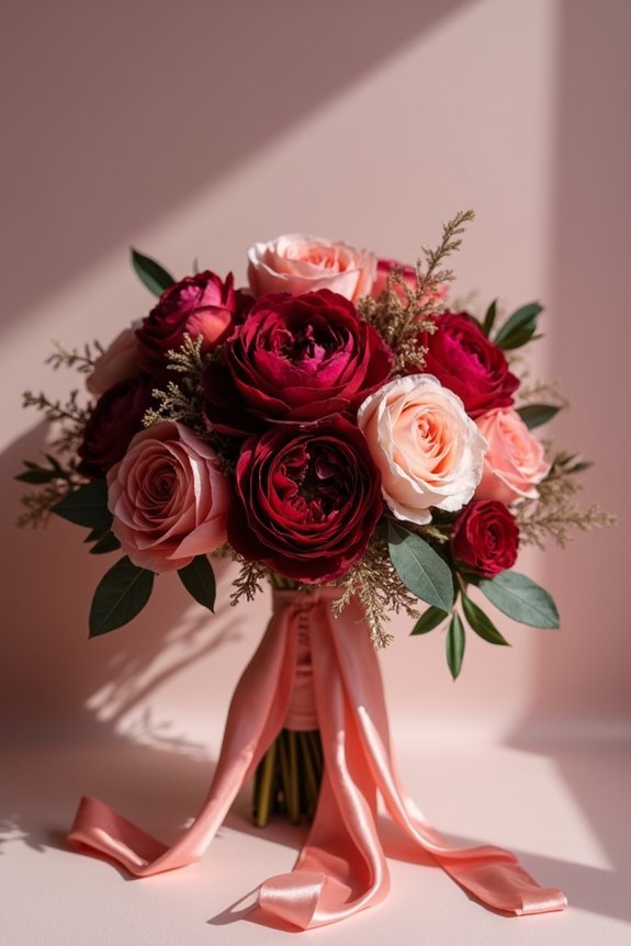 romantic jewel toned bouquet