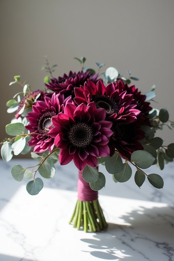 romantic jewel toned bouquet