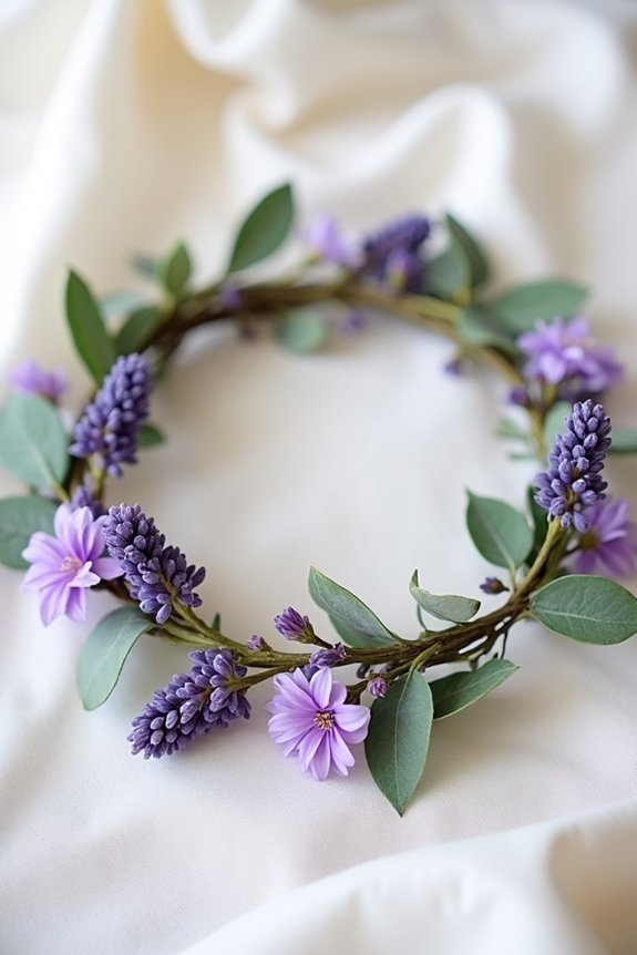 romantic lavender garden crown