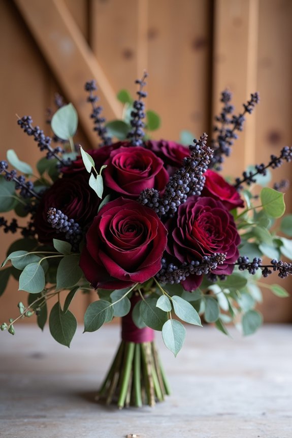romantic moody floral arrangements