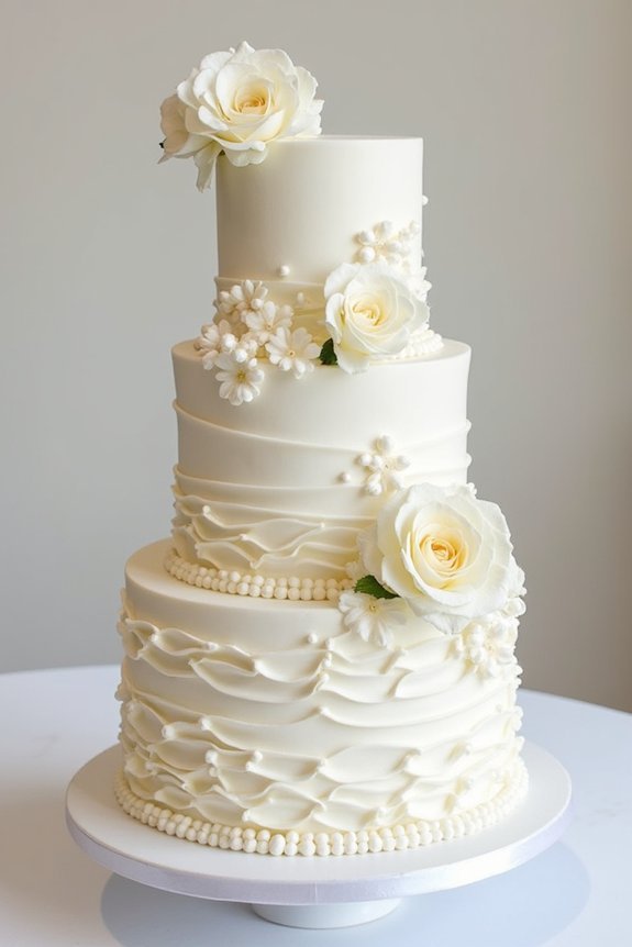 romantic textured cake design