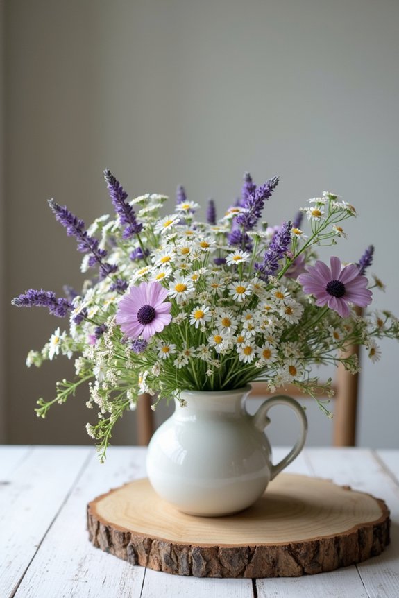 romantic wildflower garden arrangements