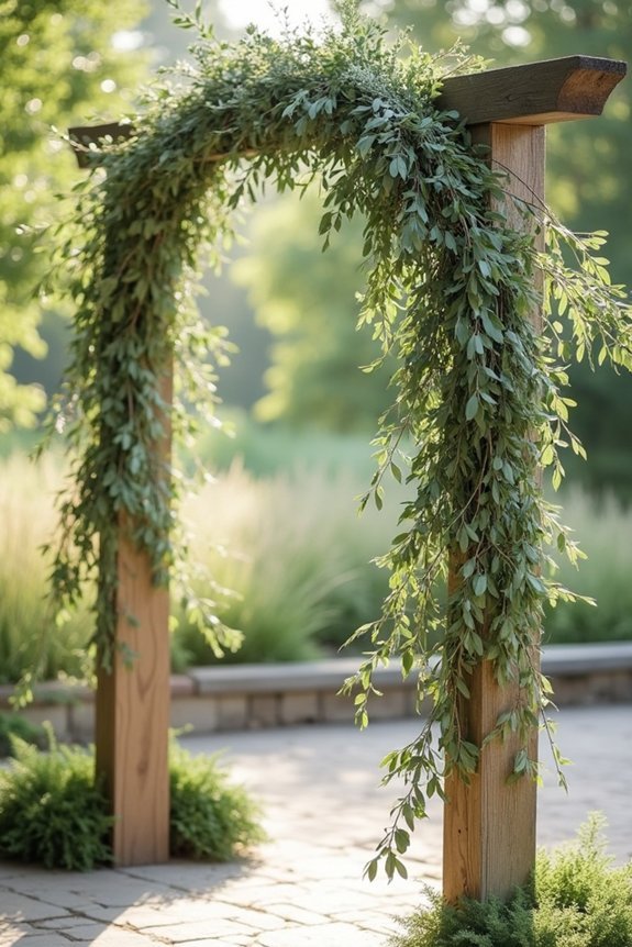 romantic wooden arch design