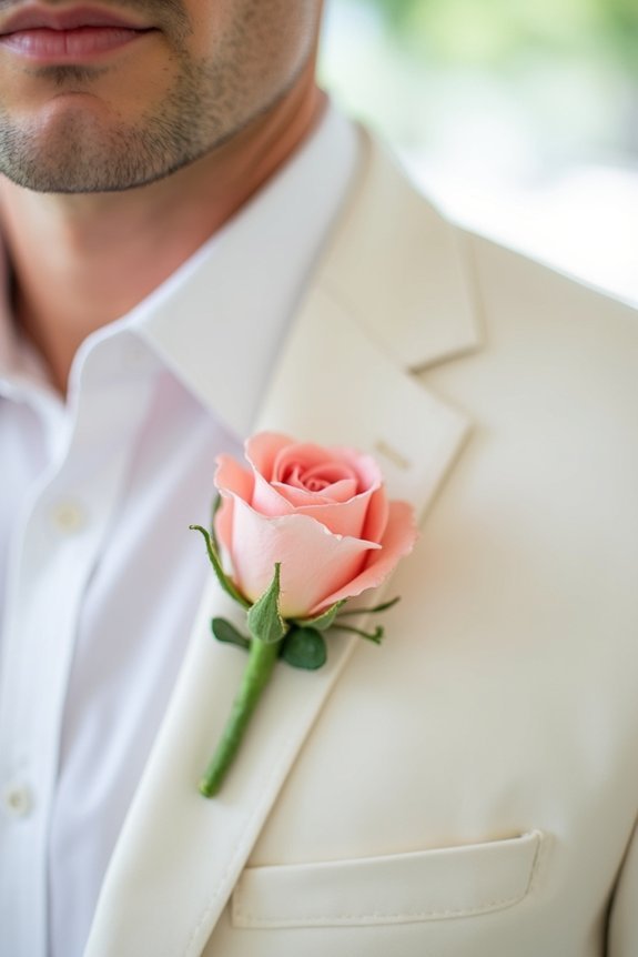 rose choice for boutonniere