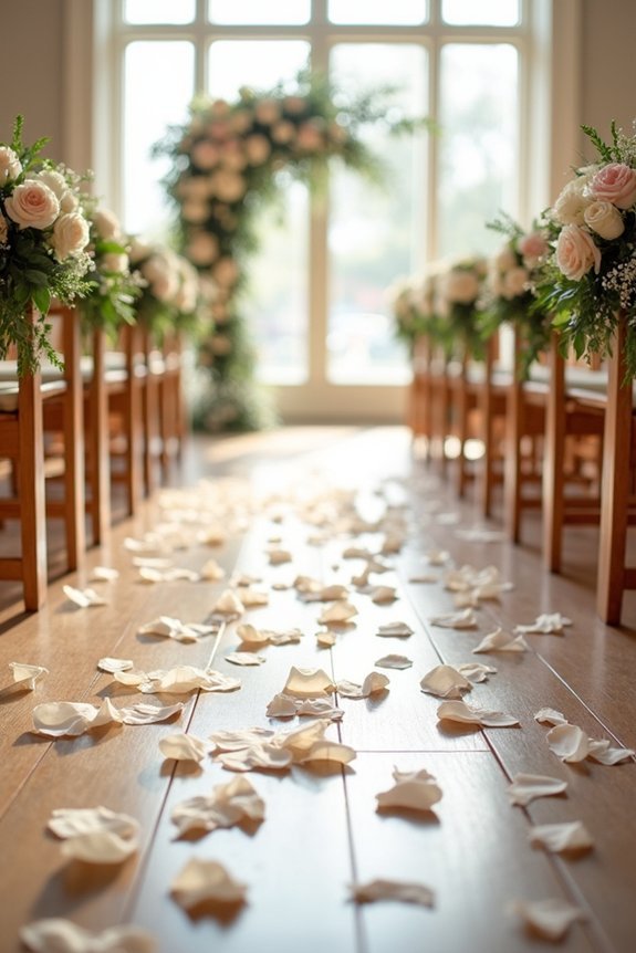 roses aisle decor inspiration