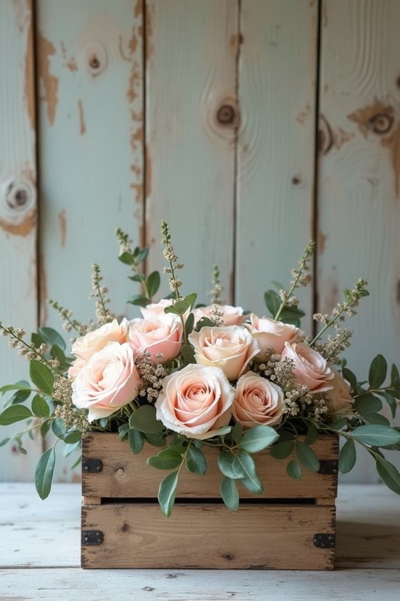 roses for rustic arrangements