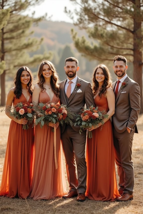 rust attire for weddings