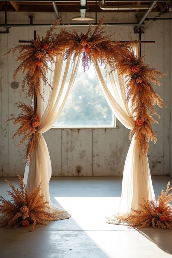rust ceremony backdrop inspiration