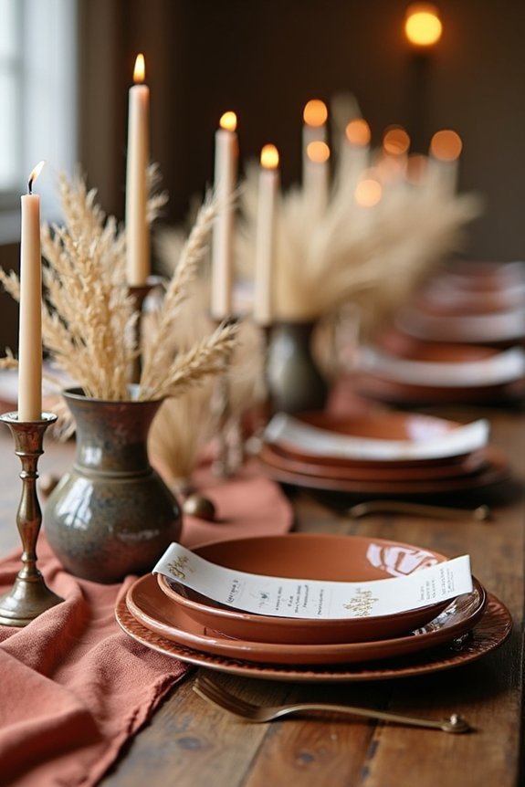 rust inspired elegant tablescapes
