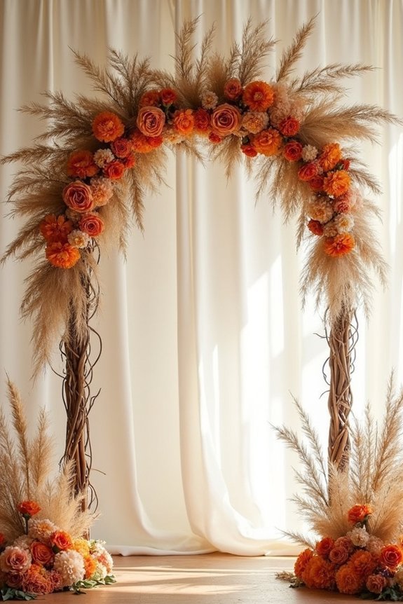 rust themed ceremony decor ideas