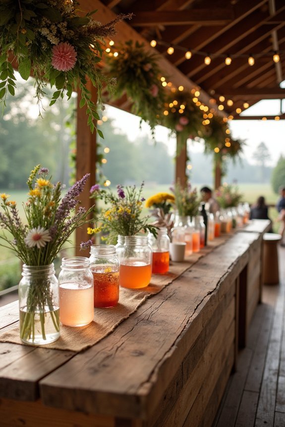 rustic beverage station ideas