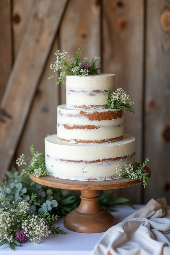 rustic cake display essentials