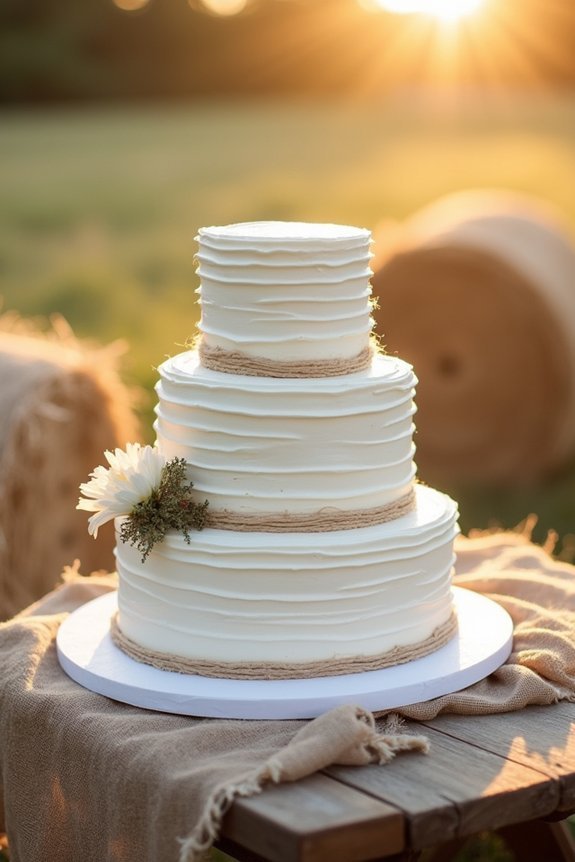 rustic cake display ideas